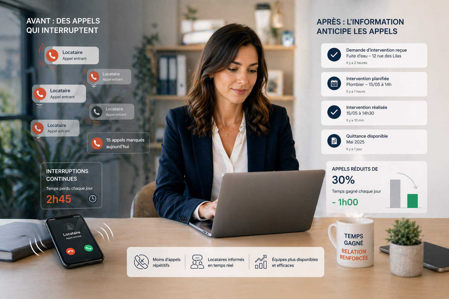 Réduction appel entrant agence immobiliere